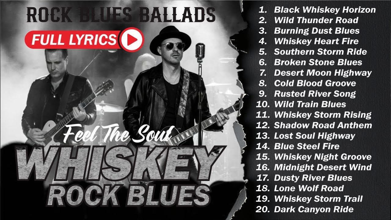 Whiskey Blues & Rock Classics 🎵 The Ultimate Blues Guitar Mix | Relaxing Night Music for Soul & Rest