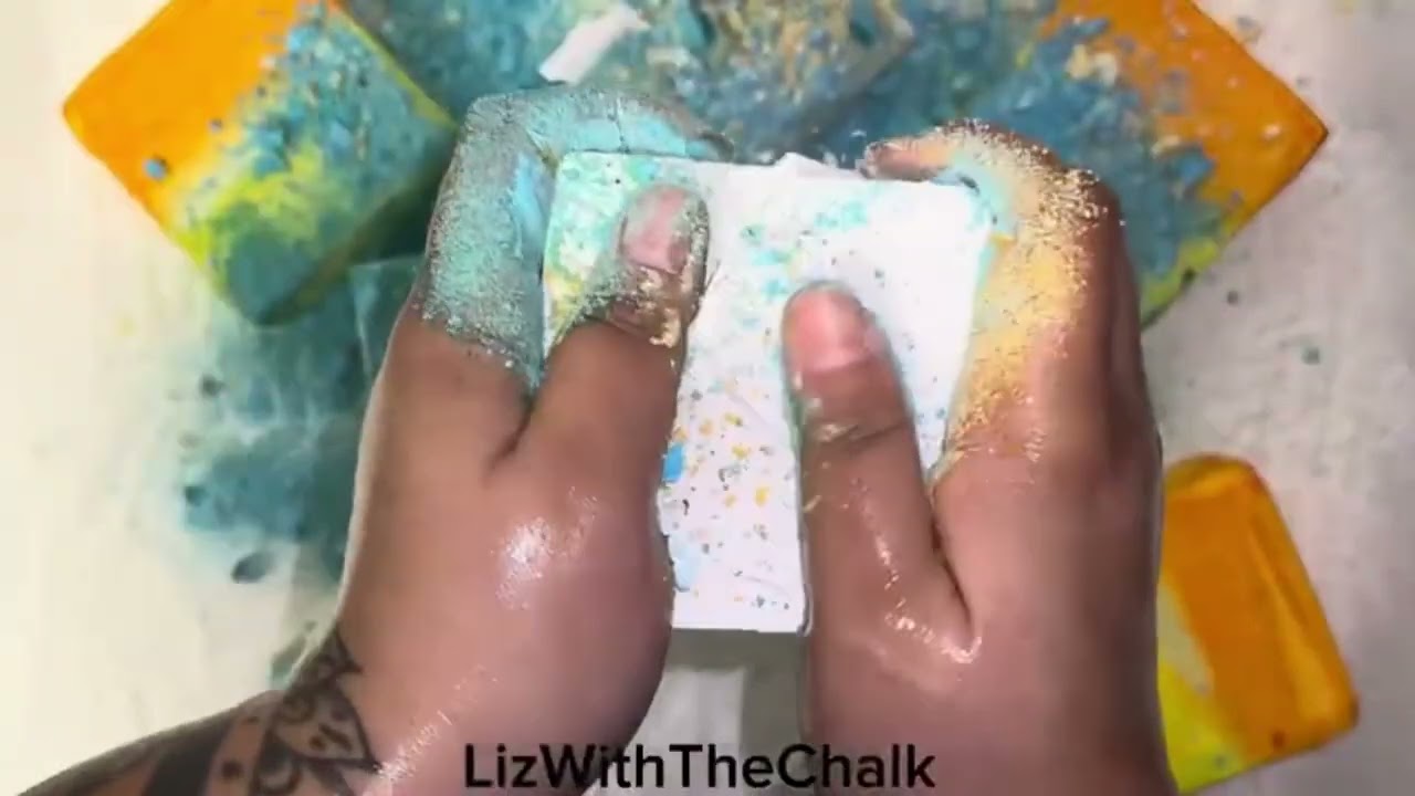 BEST DYED CRUNCHY GYM CHALK ASMR edit | BSN , chalkness monster, plain jane