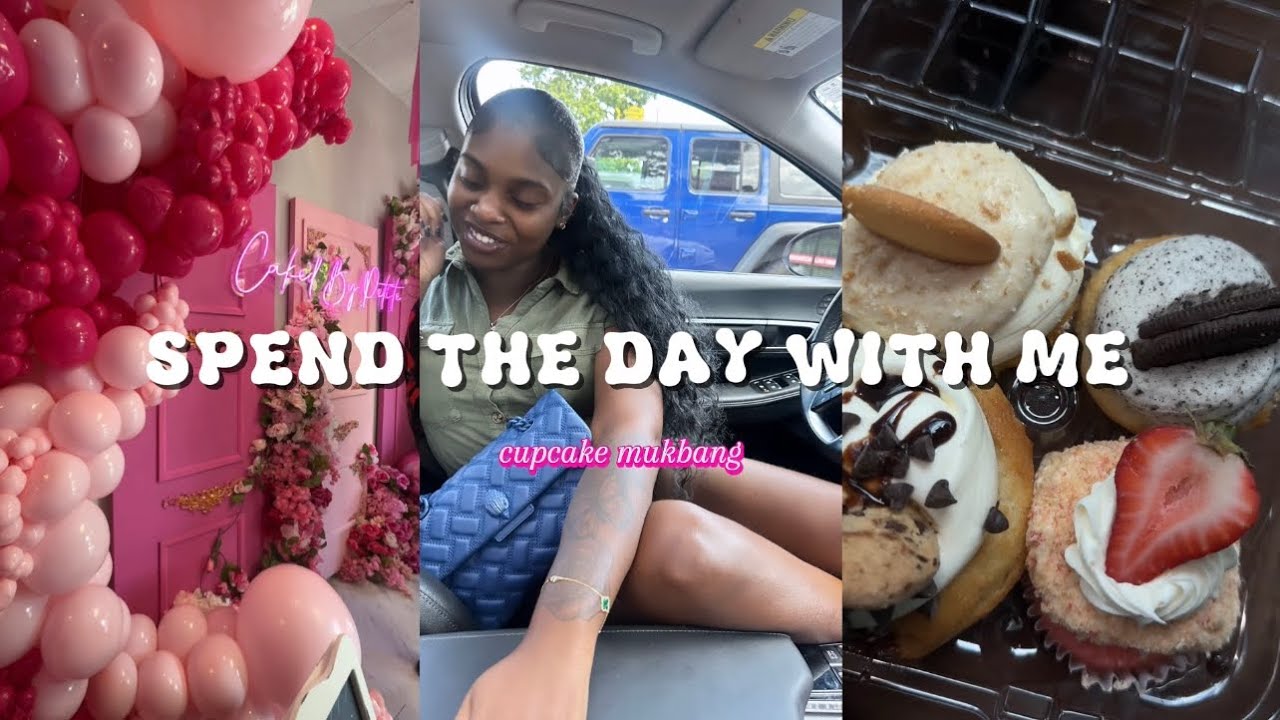 spend the day with me | cupcake mukbang vlog 🧁 #mukbang