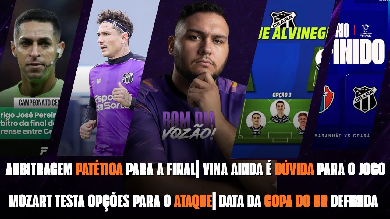 🚨ARBITRAGEM PATÉTICA PARA O DOMINGO| MOZART TESTA OPÇÕES DE ATAQUE| VINA E DÚVIDA| DATA DA CDB ✅