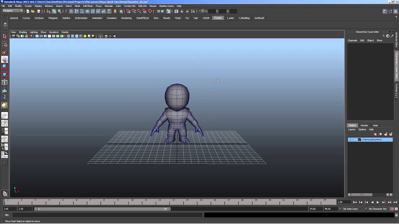 Mirroring A Character in Autodesk Maya