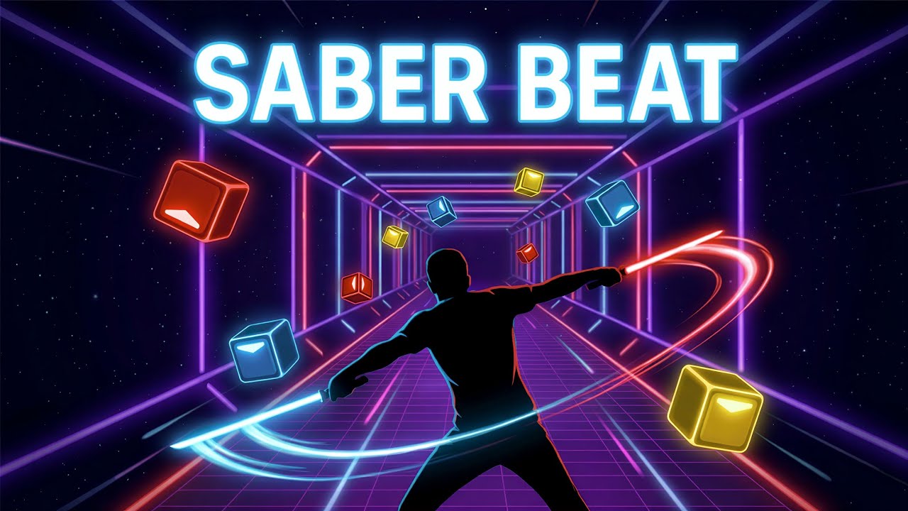 BEAT SABER Immersive Interactive Warm Up ⚔️| Slice The Beat! 🎵 | Viral Interactive Game