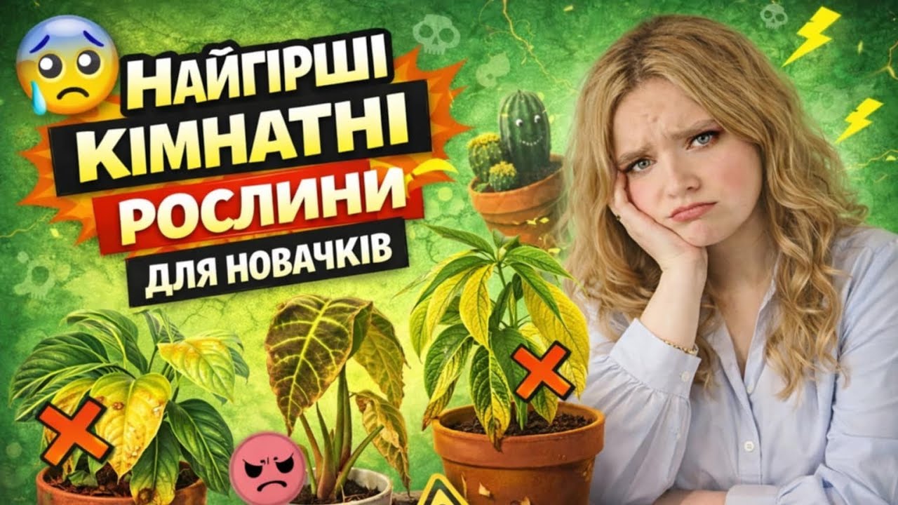 НАЙГІРШІ КІМНАТНІ РОСЛИНИ ДЛЯ НОВАЧКІВ 
