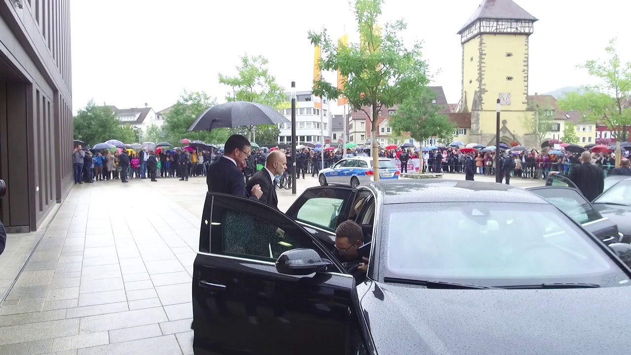 Angela Merkel in Reutlingen - Ankunft - Toilette