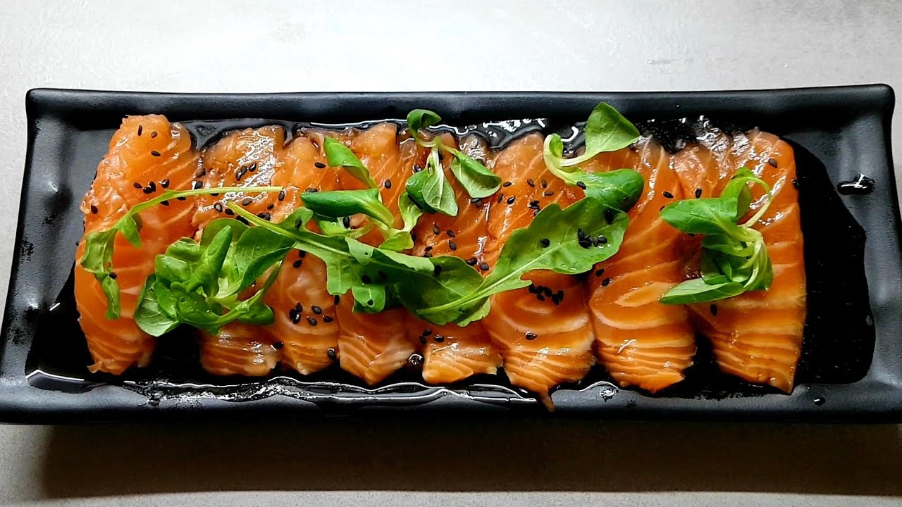 Lososové sashimi
