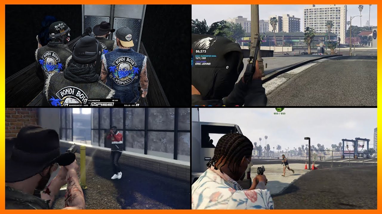 Chang Gang vs BBMC Day 2 Spray Fight (multiple pov) | Nopixel GTA RP