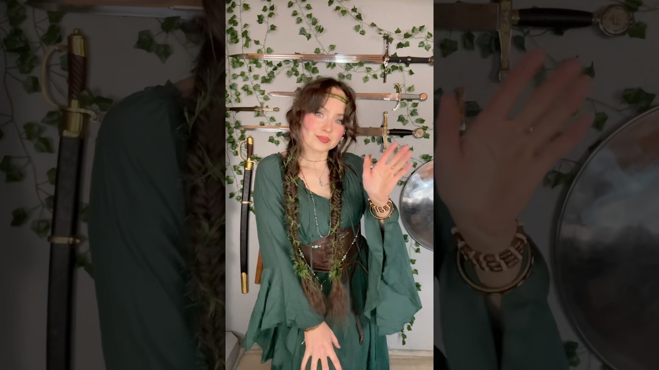 Forest elf hair with some medieval vibes 🍃 #forestelf #elf #elven #fairycore #elfcosplay
