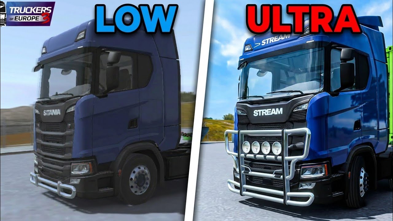 🚛 Truckers of Europe 3 LOW vs ULTRA Graphics Comparison | Realistic Gameplay Test