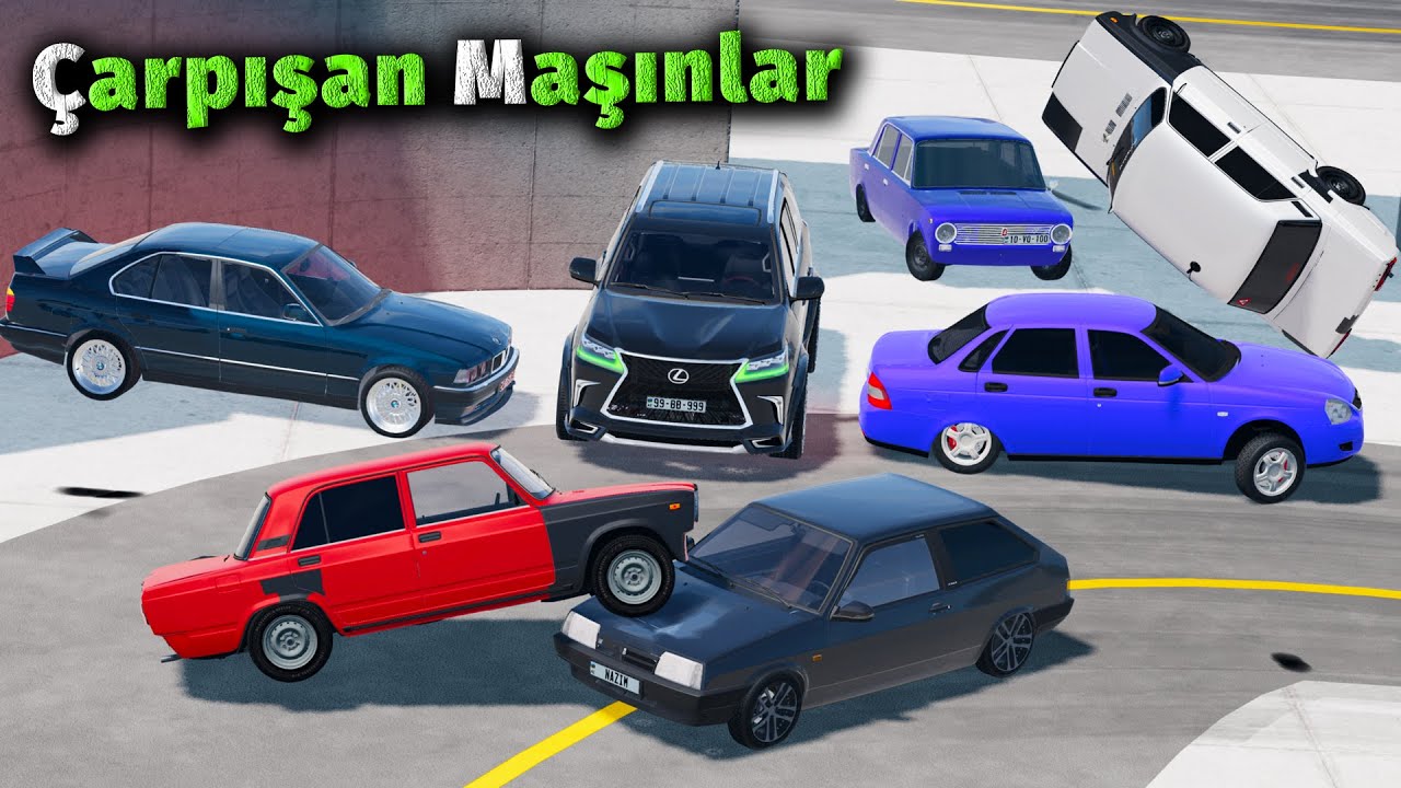Ladalar Vazlar Kasıb Bağban Evsiz Adam və Xuliqan - Maşın Savaşları | BeamNG.Drive | 