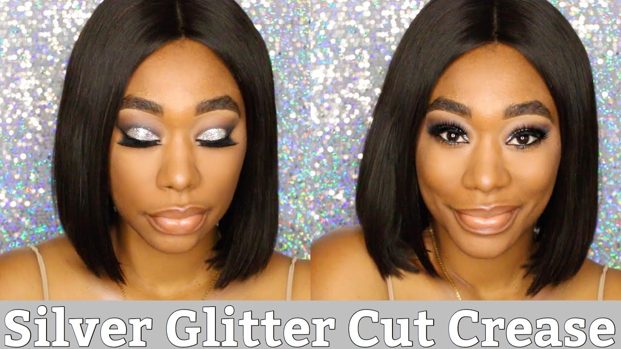 SILVER GLITTER EYESHADOW TUTORIAL