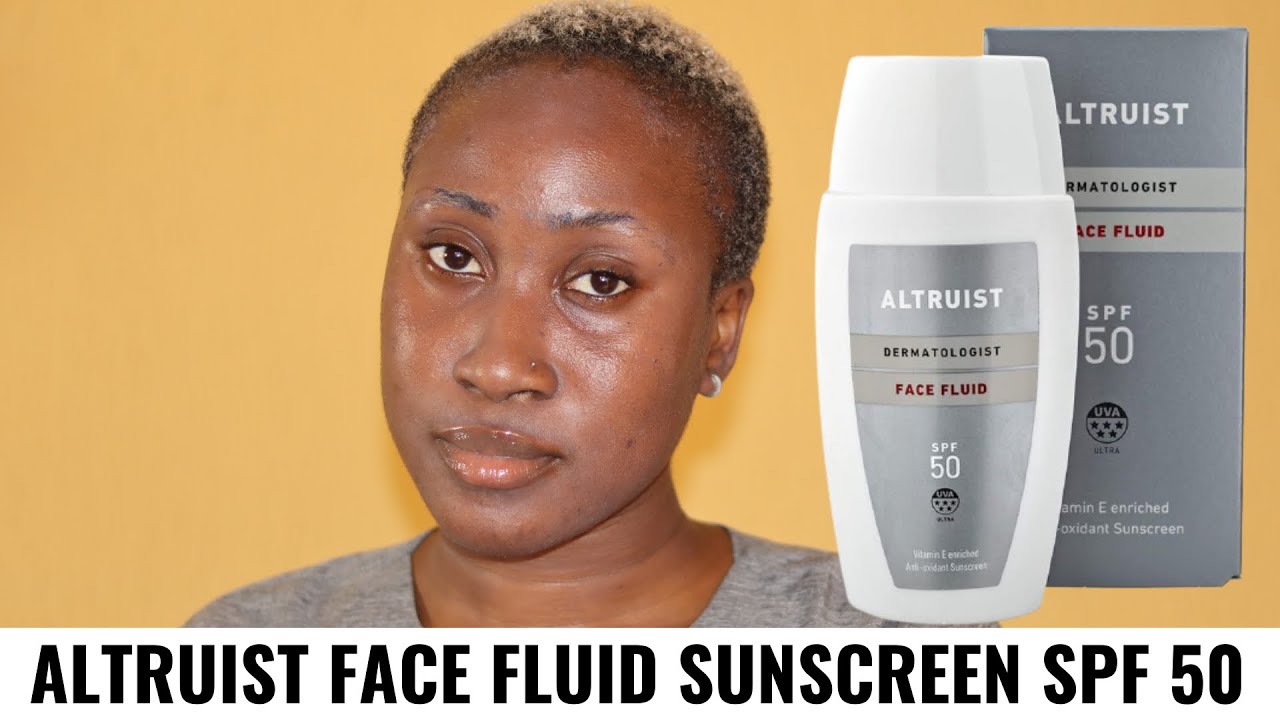 Altruist Face Fluid Sunscreen SPF 50 | Swatch, Demo and Review on Dark Skin