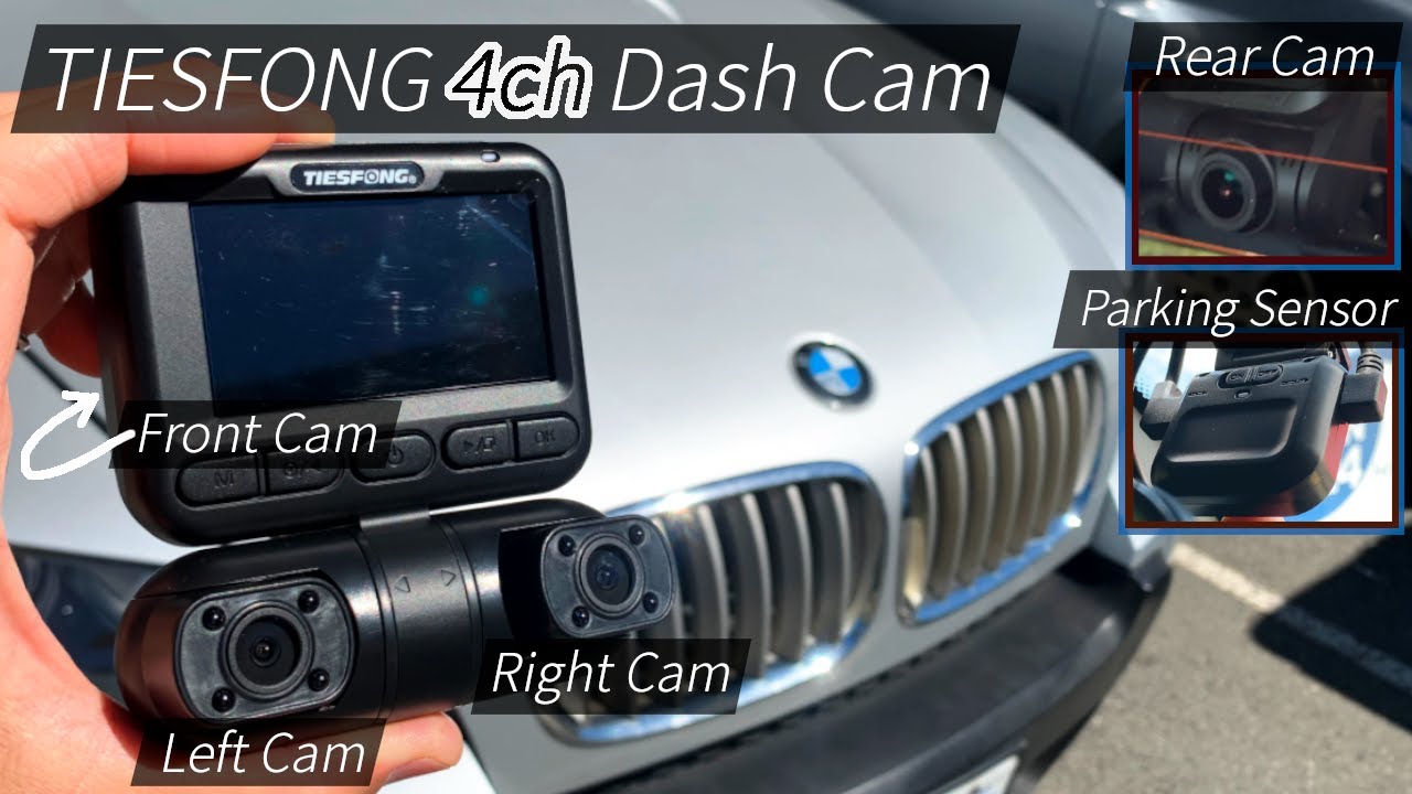 【4 Cameras】TIESFONG 4ch Dash Cam is so beneficial! Tailgating-buster!!