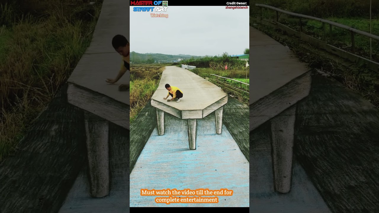 Bridge Art 3D 🫠3D画合集#3d #3D #art3d #streetart #facts #creativity #painting