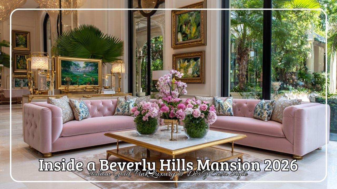 Inside a Beverly Hills Mansion 2026 | Italian Gold, Pink Luxury & D&G Casa Style