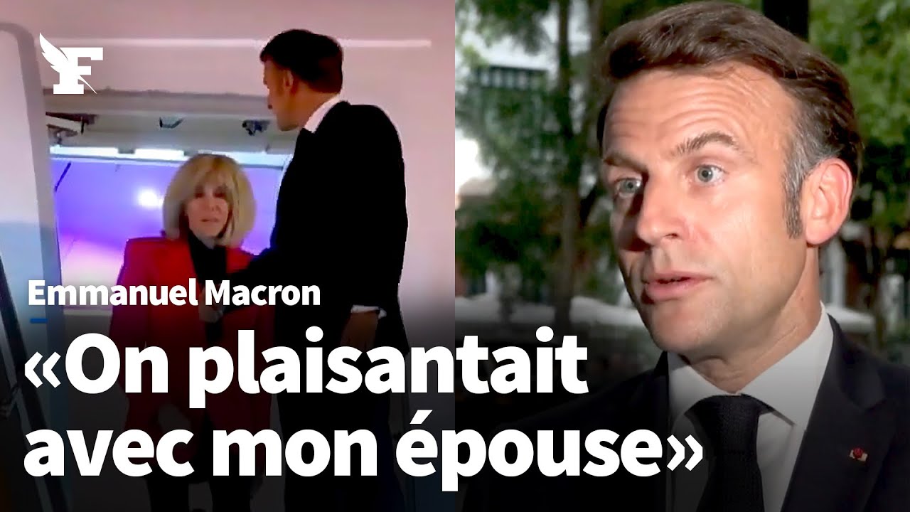 «On plaisantait avec mon épouse»: Emmanuel Macron dément le coup au visage
