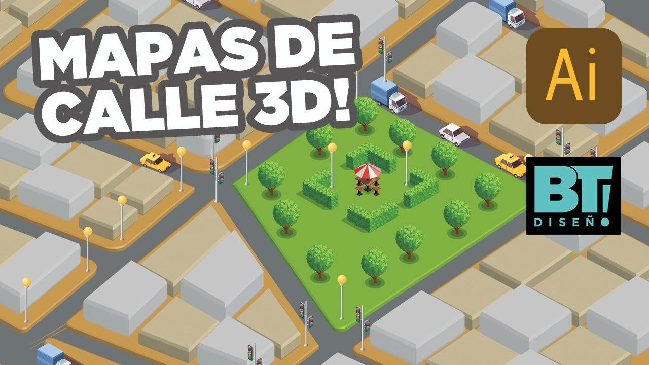 Cómo hacer MAPAS de calle 3D estilo isométrico con Illustrator