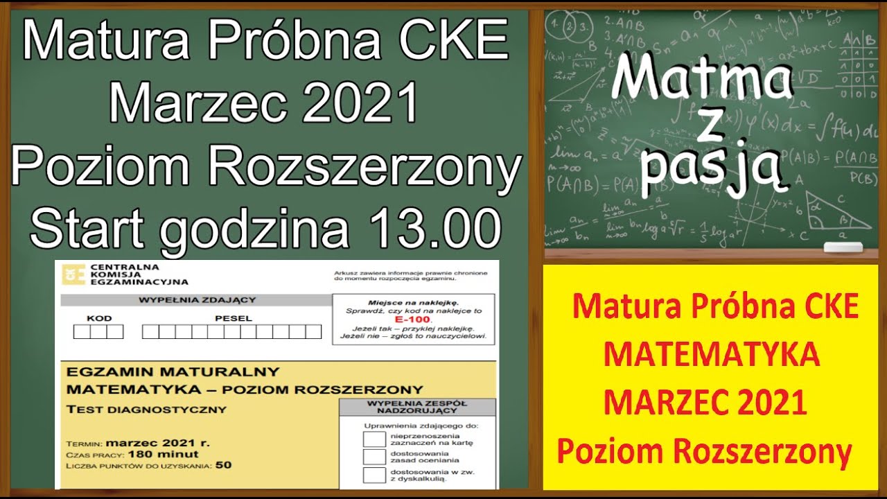 Matura Próbna CKE Marzec 2021Poziom Rozszerzony Matematyka