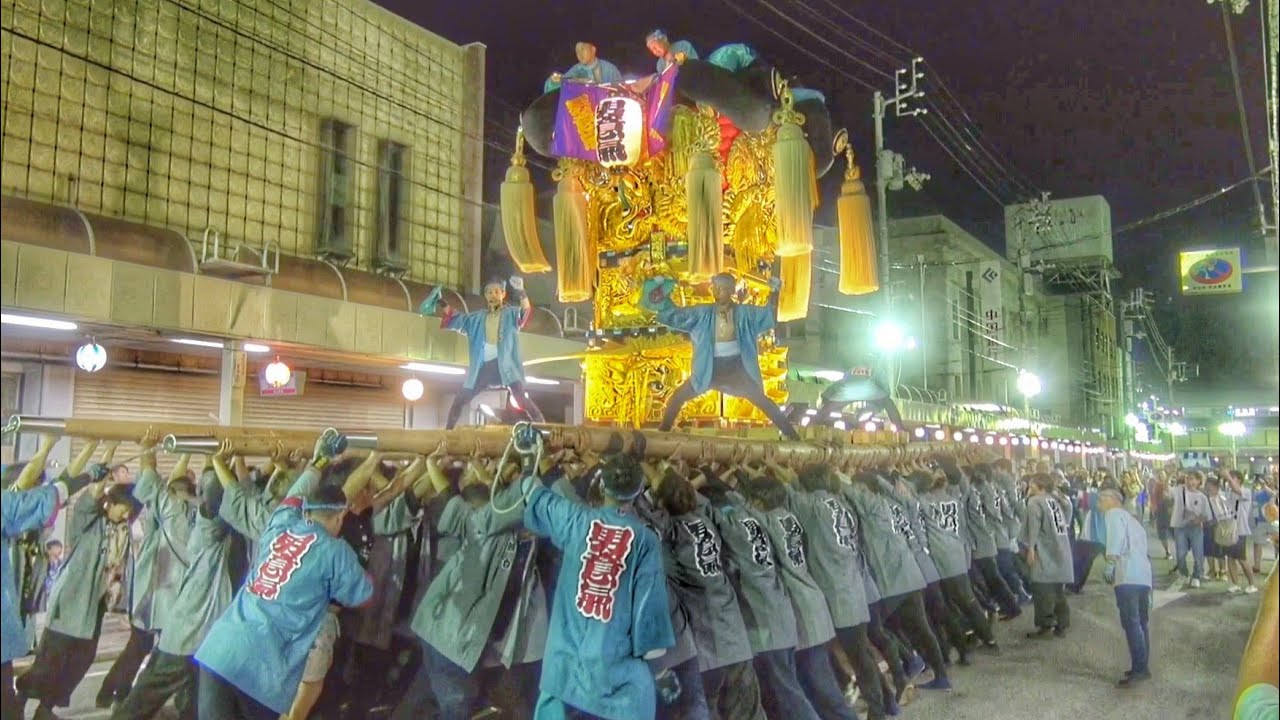 さかいで大橋まつり 2023 太鼓台 退場など 2023.8.06 香川県坂出市