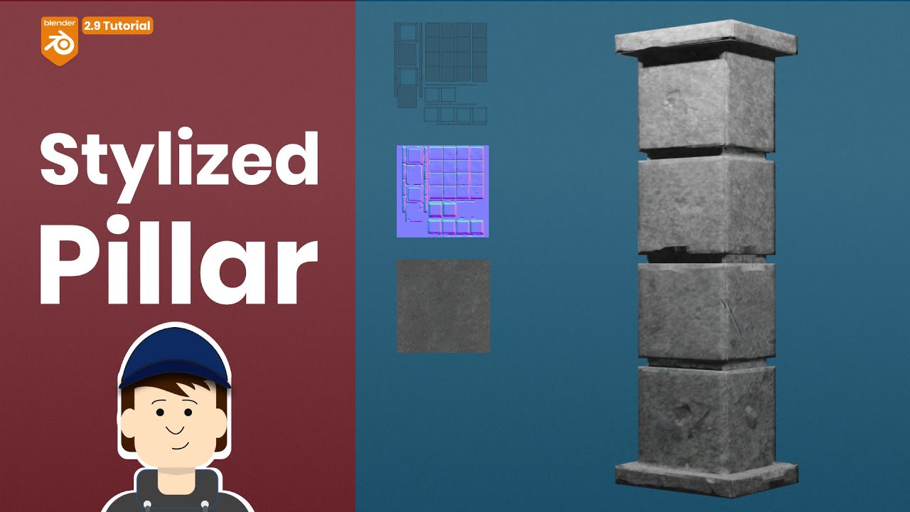 How to make a game-ready stylized pillar in Blender [2.9]