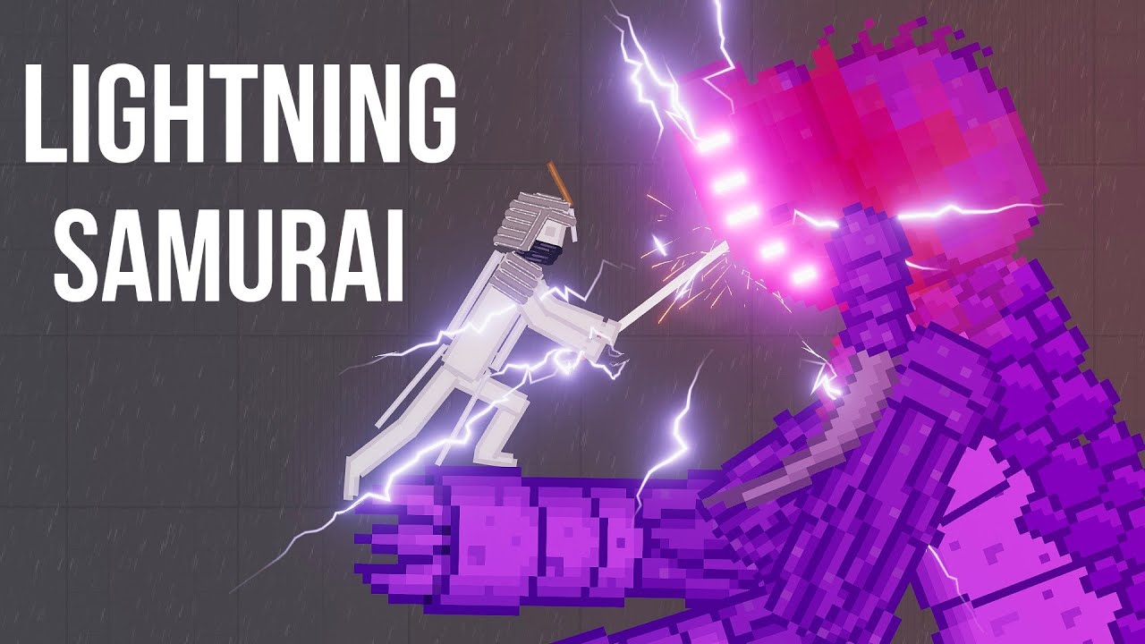 Lightning Samurai vs Purple Monster Behemoth - People Playground 1.21.3