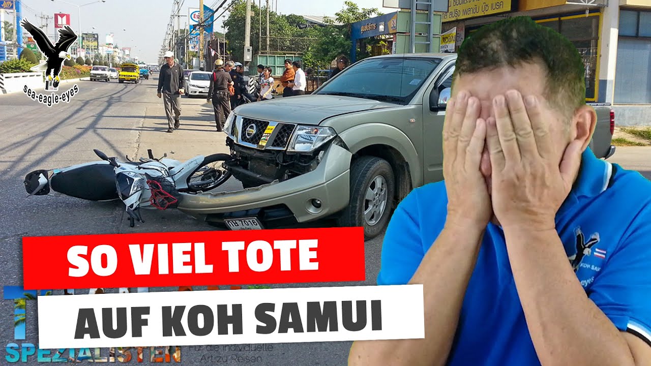 Jeder Roller ein toter Mensch, ein Platz zum Nachdenken auf Koh Samui in Thailand
