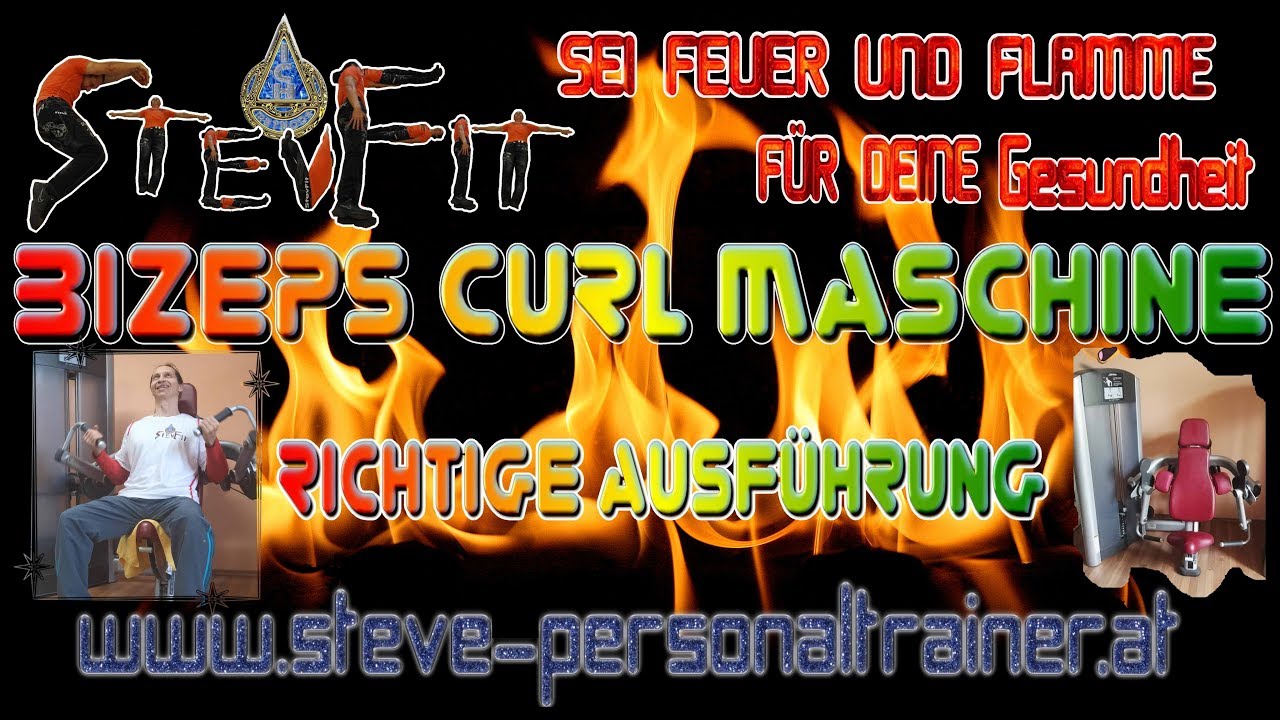 Bizeps Curl Maschine Anleitung, Ausf&uuml;hrung StevFit - ICH METHODE
