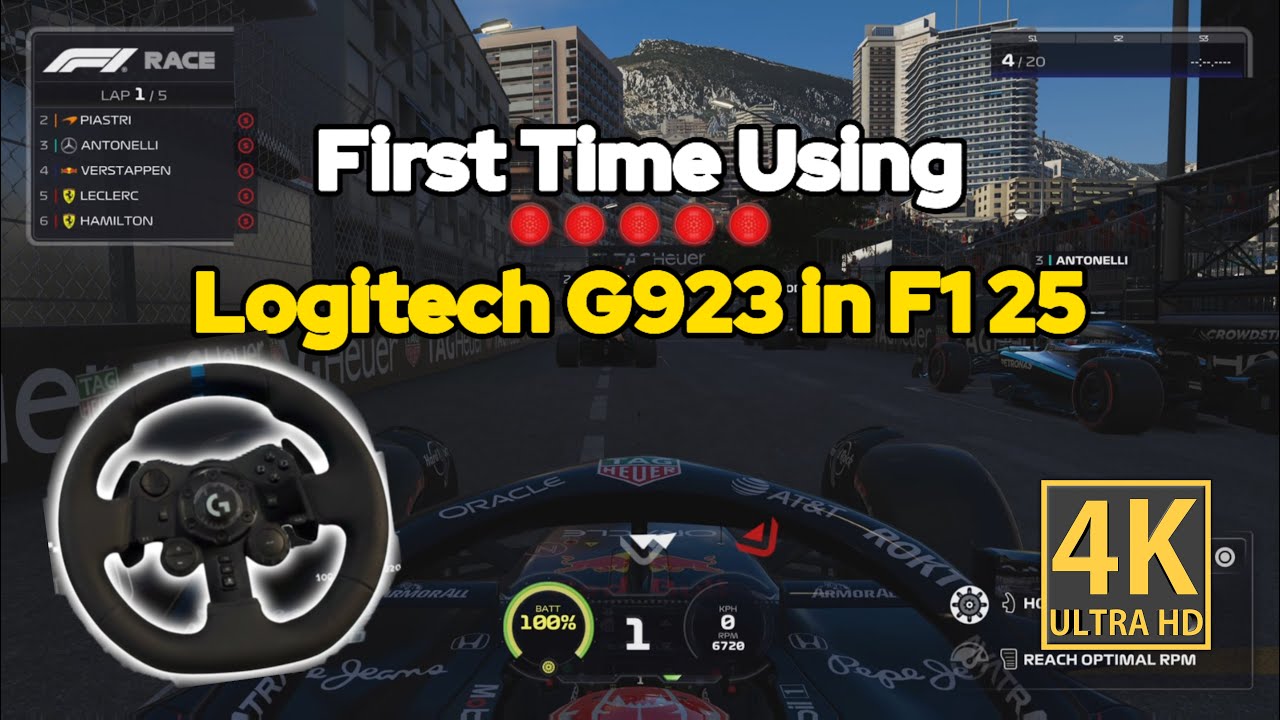 Первое использование Logitech G923 в гонках Формулы-1 25 | Гран-при Монако