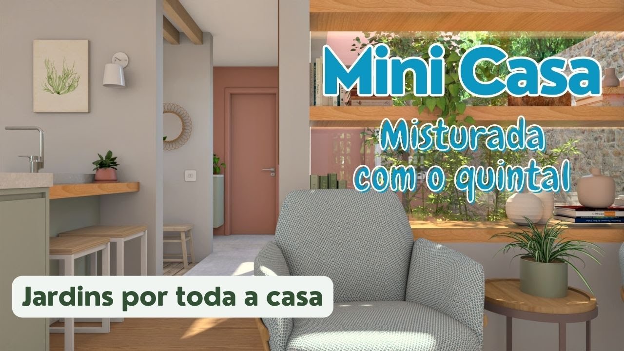 Mini Casa misturada com o quintal