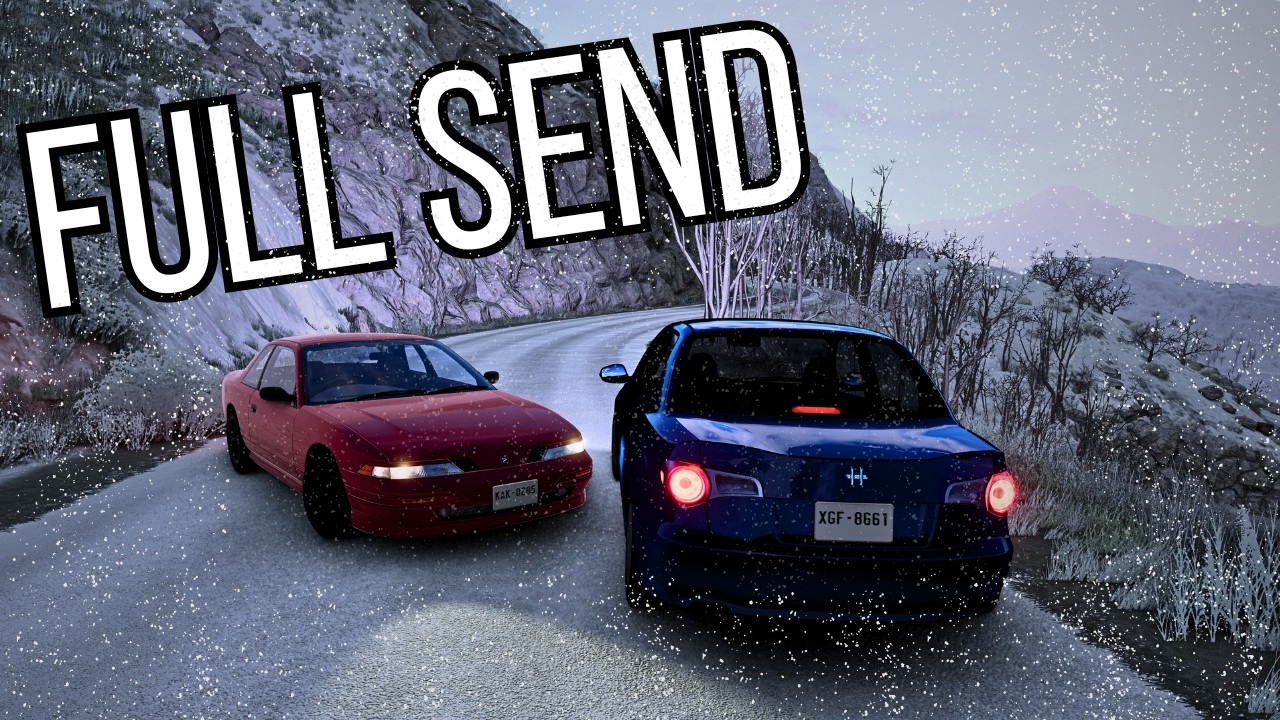 Illegal Snow Drifting in Traffic | BeamNG.drive