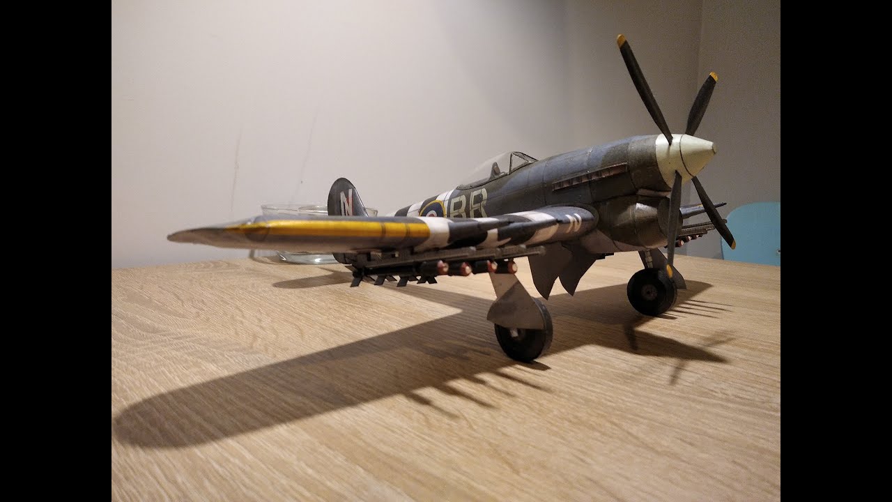 Model kartonowy HAWKER Typhoon Mk.1B wyd. WAK