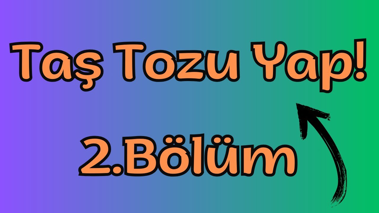Taş Tozunu Kendin Yapabilirsin Taş Tozu D&ouml;k&uuml;m Y&ouml;ntemi