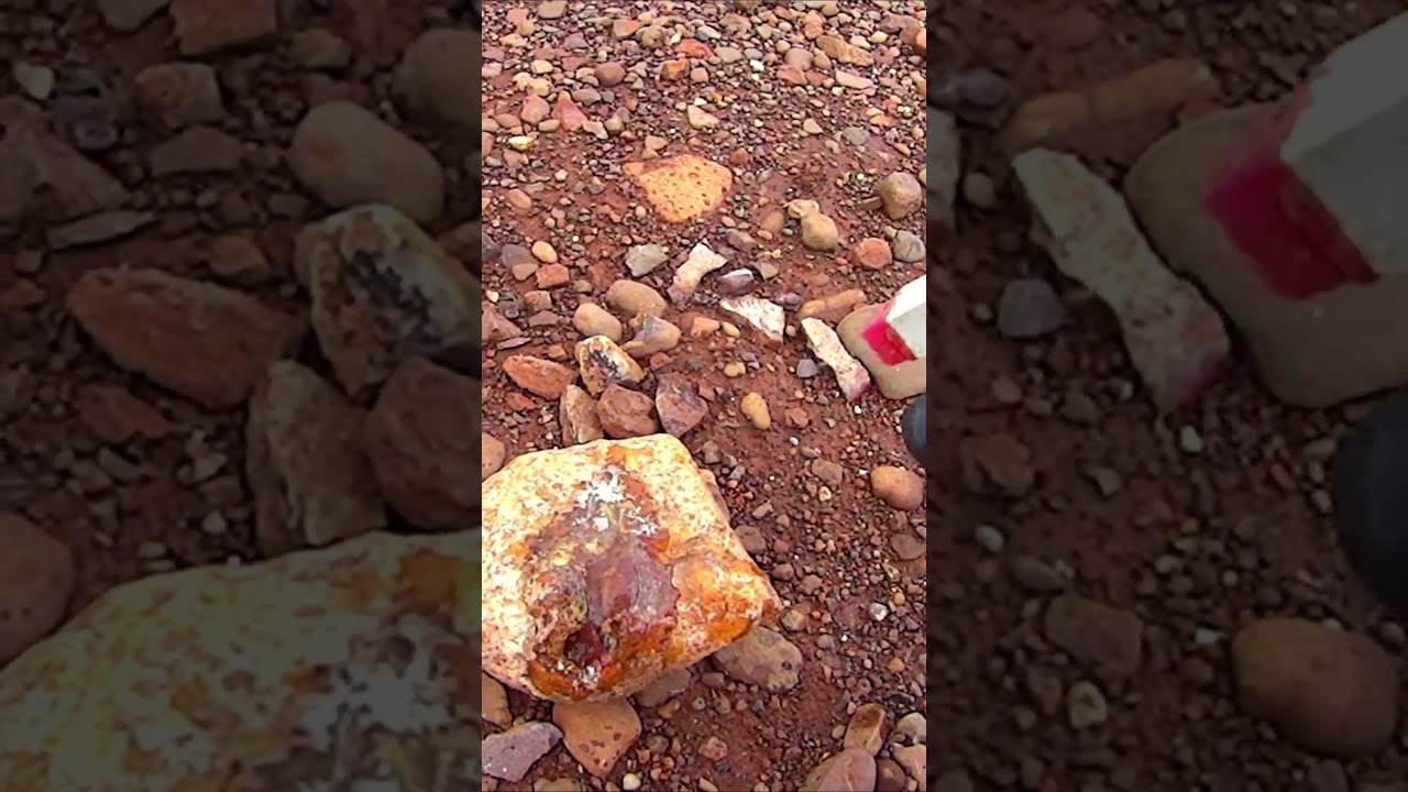 Encontrei uma pedra incrivel no meio do cascalho