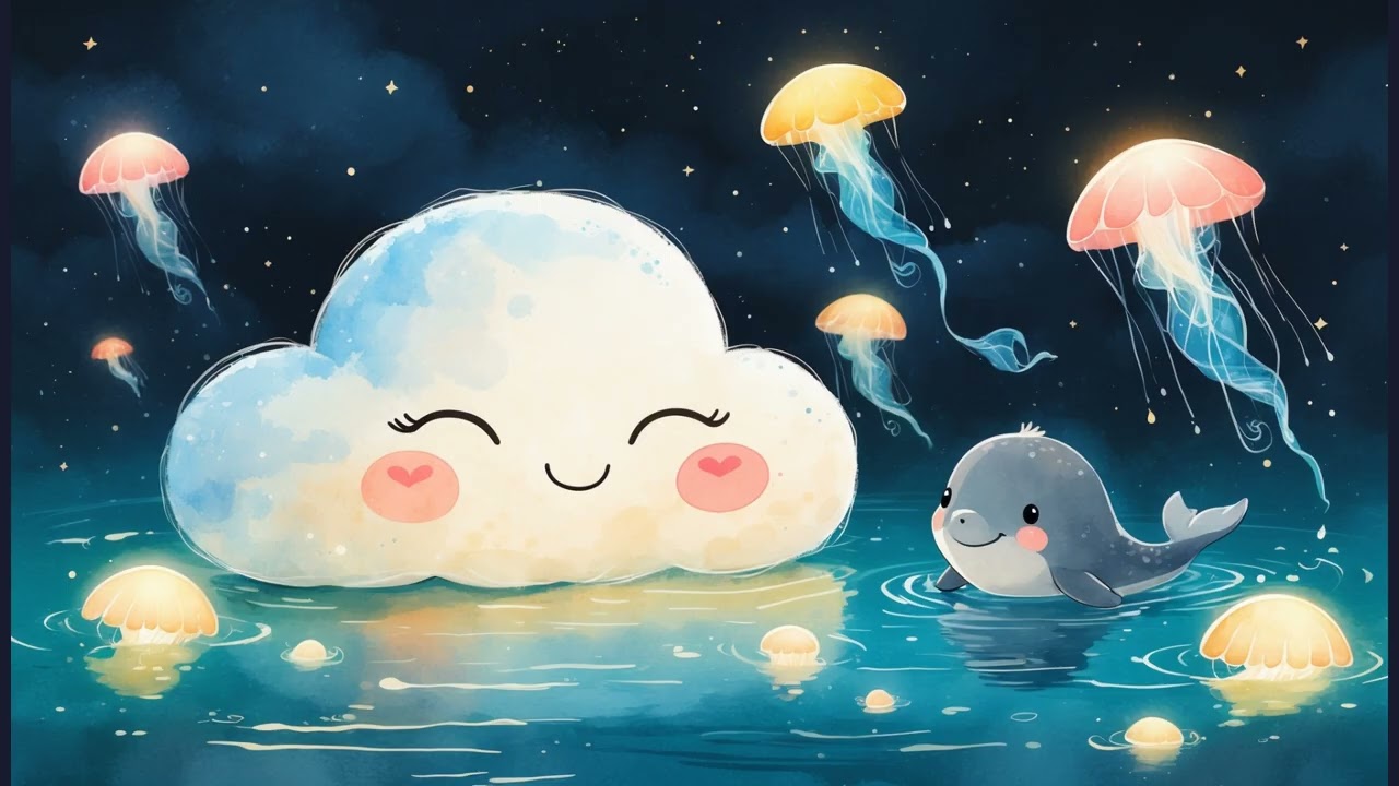 Calming Bedtime Story 🐋 Sleepy Cloud Visits Whitby Harbor | Kids Sleep Story with Ocean Sounds