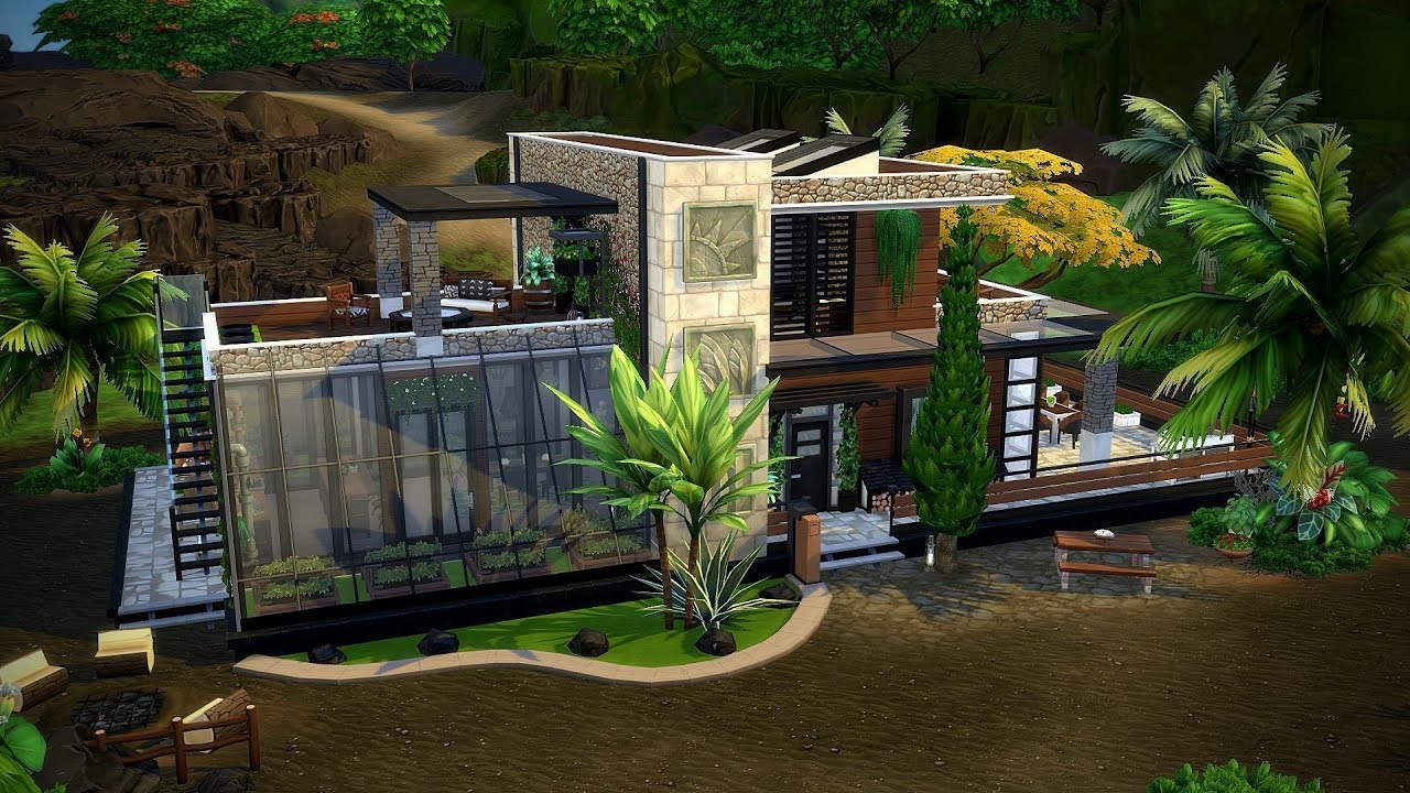 The Sims 4 || Speed Build || Off The Grid Modern Home