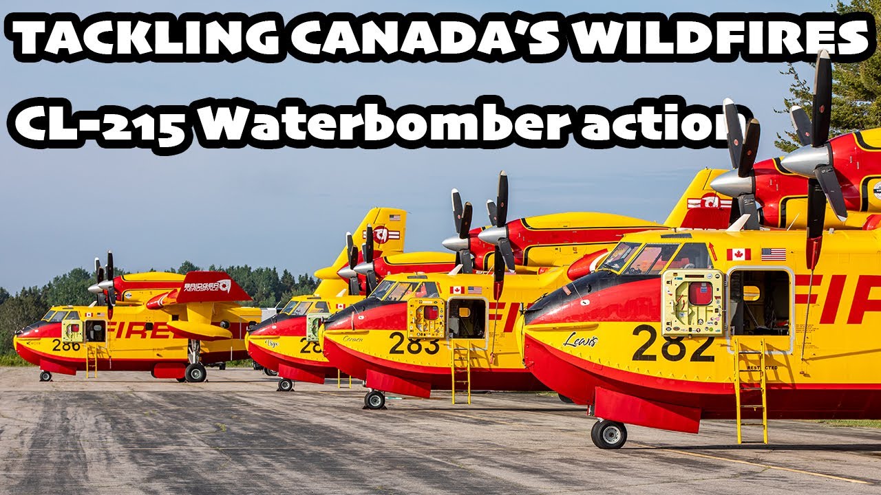 Fighting Quebec Wildfires! Bridger Aerospace CL-215T action in Maniwaki (YMW / CYMW)