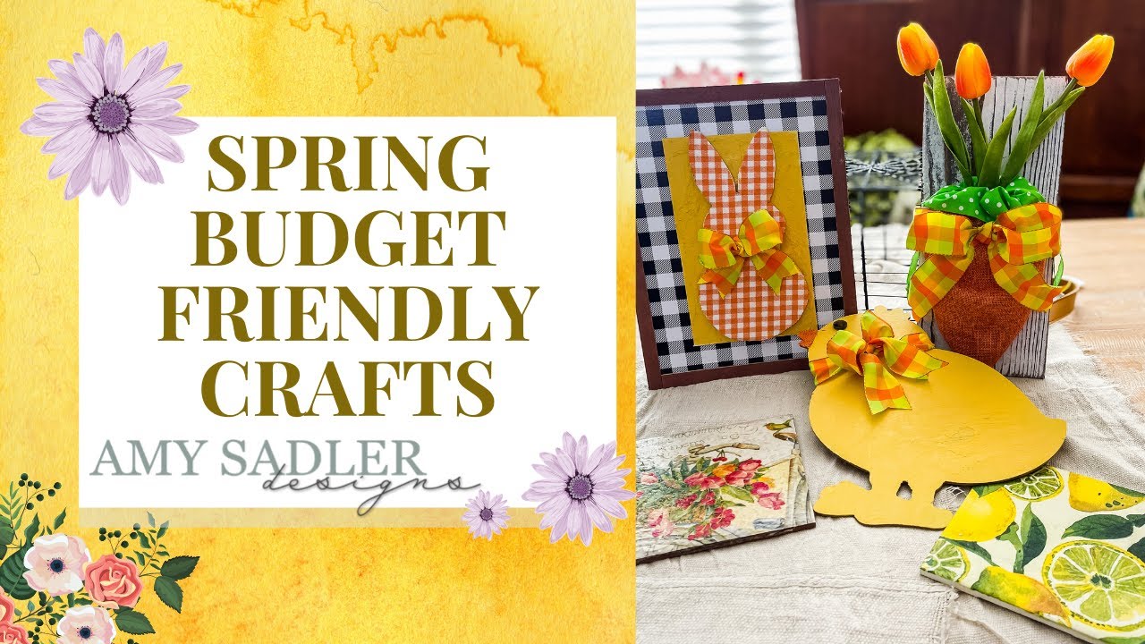 Spring Easter Budget Friendly Crafts! I am sharing a chippy paint technique secret!