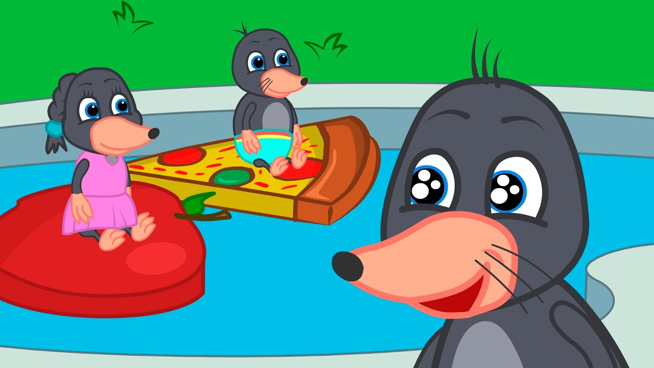 Benny Mole and Friends - Inflatable pizza Cartoon for Kids