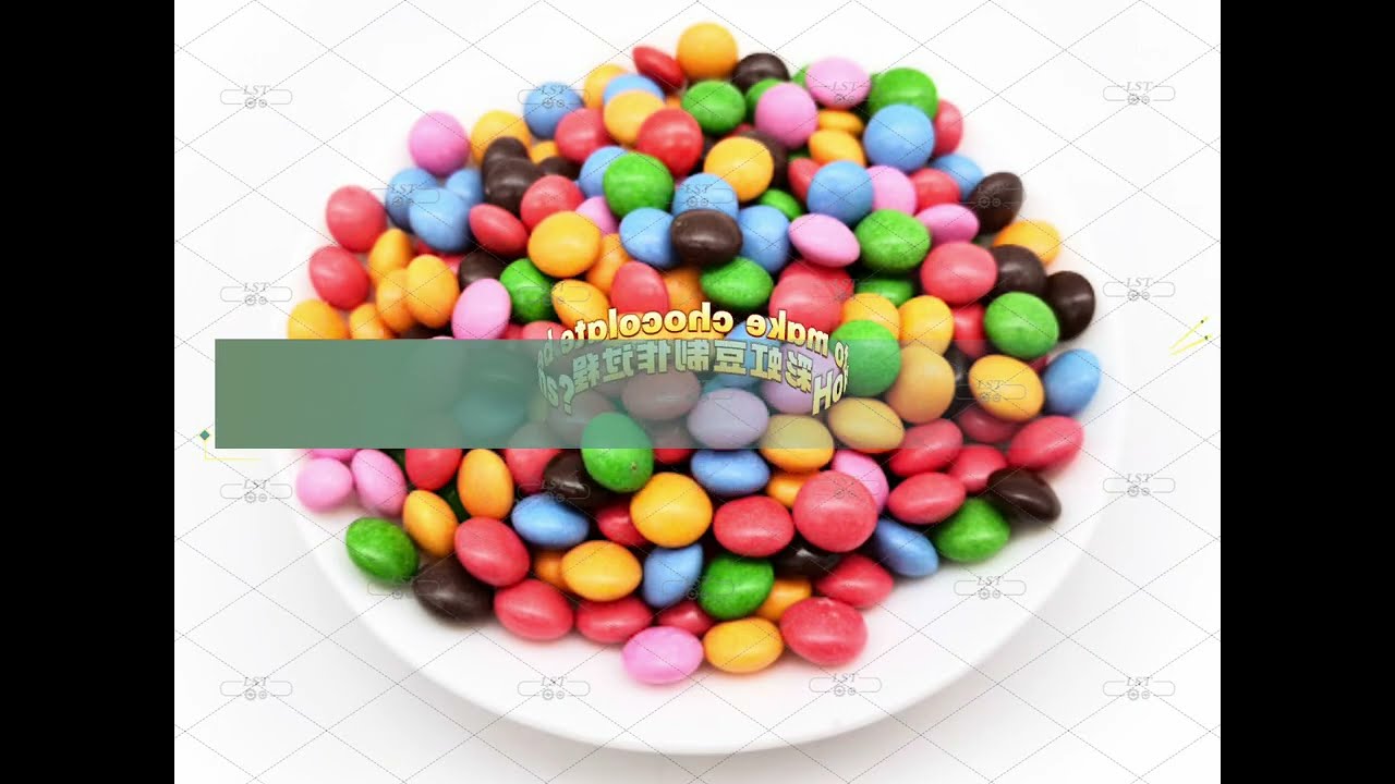 How do you coat chocolate beans with sugar in an LST rotary drum coating machine?