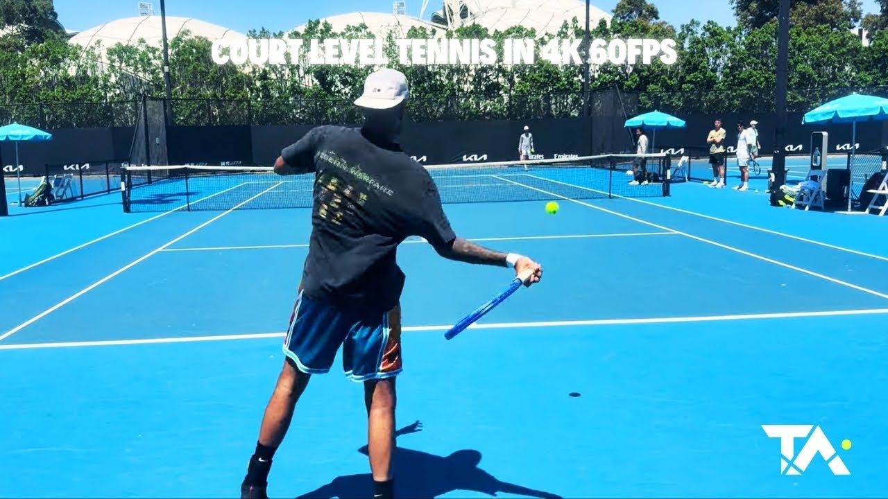 AO26: Kyrgios + Fernandez Court Level Groundstrokes 4K 60FPS!