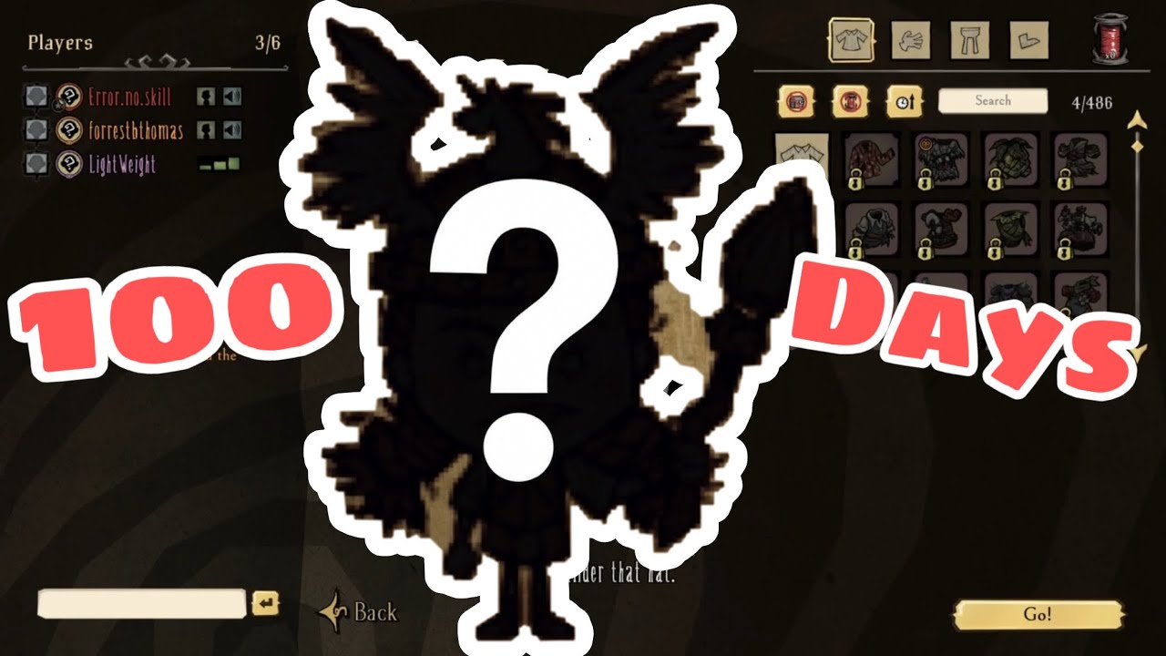 100 DAYS AS A RANDOM CHARACTER IN DONT STARVE