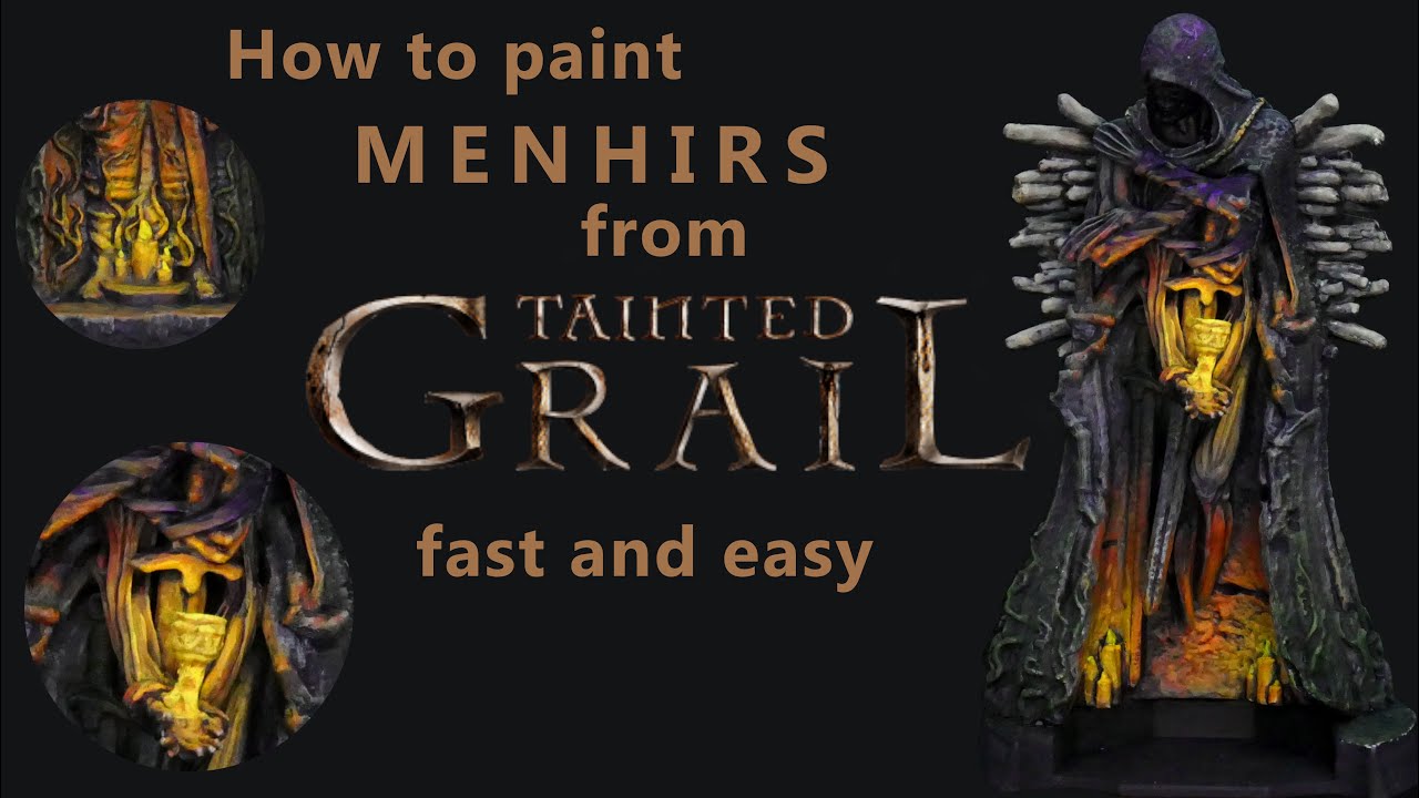 How to paint Menhirs from Tainted Grail fast and easy - miniature painting tutorial.