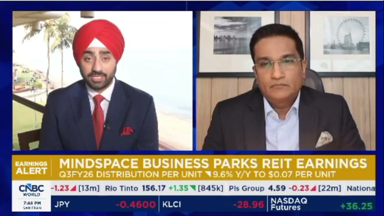 CNBC World | Inside India - Mindspace REIT on Q3 FY26 Results & Office Market Trends