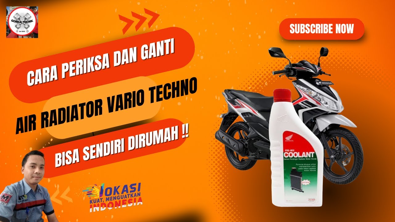 Cara Periksa dan Mengganti Air Radiator Motor Vario 110 Techno Karbu