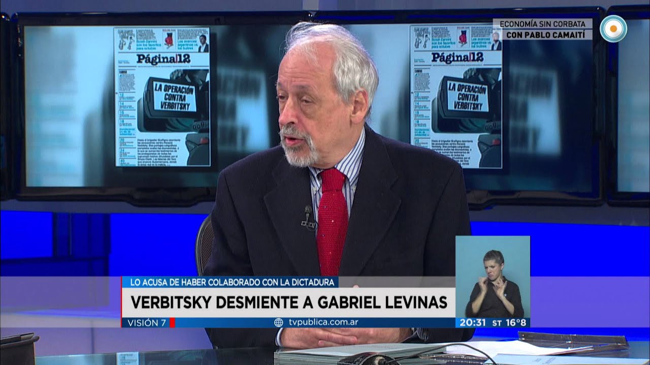 Visión 7 - Verbitsky desmiente a Gabriel Levinas