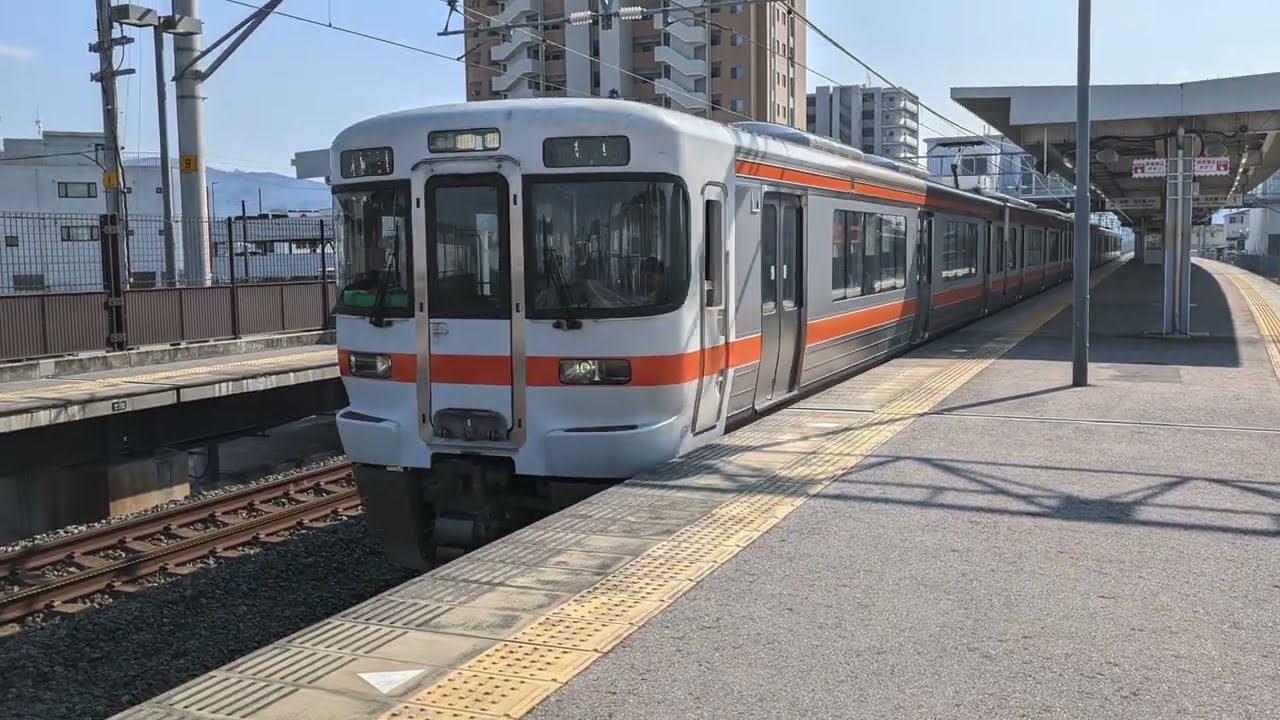 313系(下り/普通)相見駅到着〜出発まで
