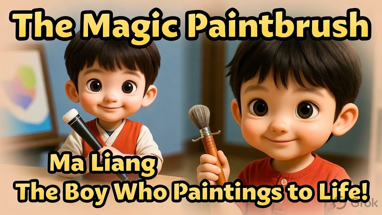 The Magic Paintbrush | The Boy Who Brought Paintings to Life! | Chinese Folk Tale