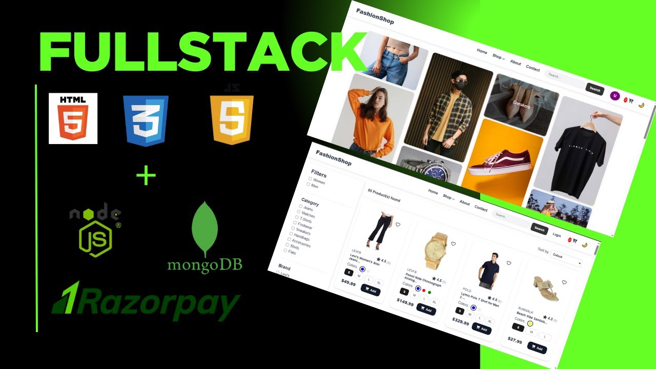 #1 Fullstack Ecommece Website #Using HTML CSS JAVACRIPT || Nodejs || Expressjs || MongoDb