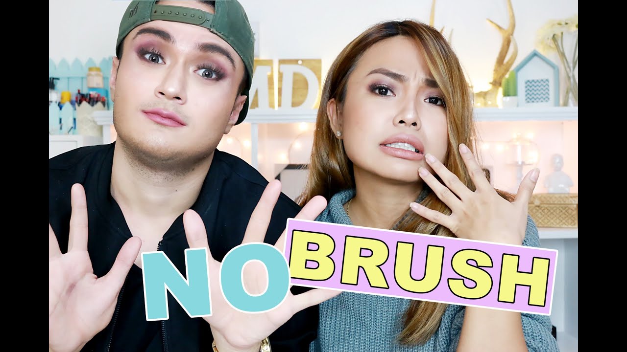 NO BRUSH Make Up Challenge (KAMAY Lang HAHAHAH!!)