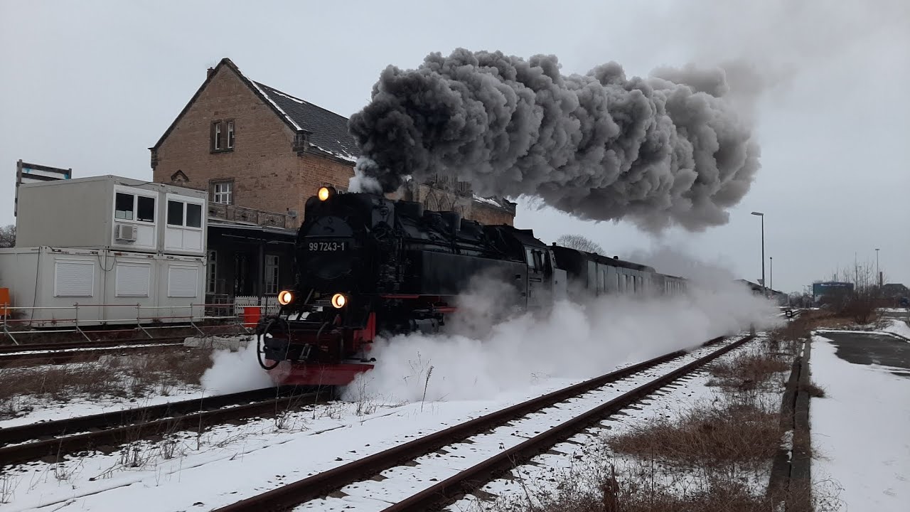 Der "Quedlinburger Brocken - Express" 2025. 16.02.2025. Mit geiler Dampfentwicklung.