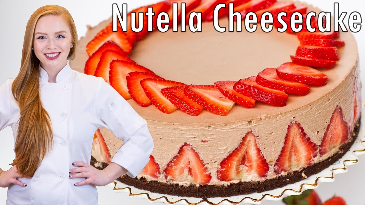 The BEST No-Bake Strawberry Nutella Cheesecake Recipe!! Easy, No-Bake Recipe!